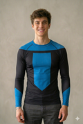 Camisa de Compressão Manga Longa "mark" blue